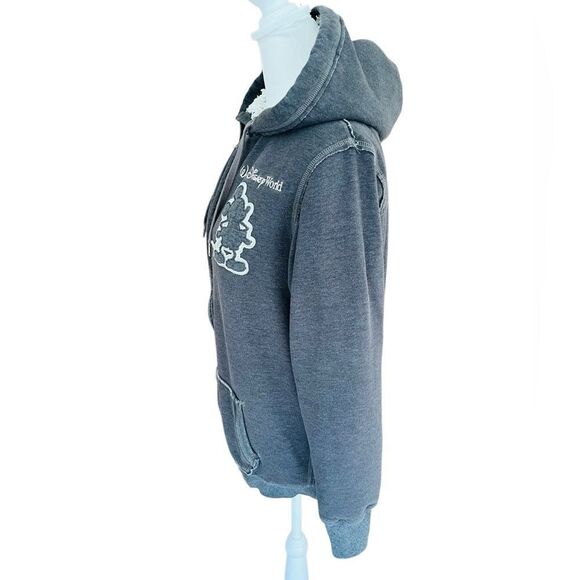 Disney Parks Walt Disney World 71 gray Sherpa lined hoodie size L. - Picture 3 of 9